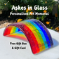 10. Ashes in Glass Personalised Pet Memorial Glass Rainbow Bridge - Ashes/Name/Paw.