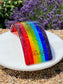 11b. Rainbow Bridge Personalised Memorial - Size Medium, Med/Large or Large with Ashes, Name,  Handmade Fused Glass