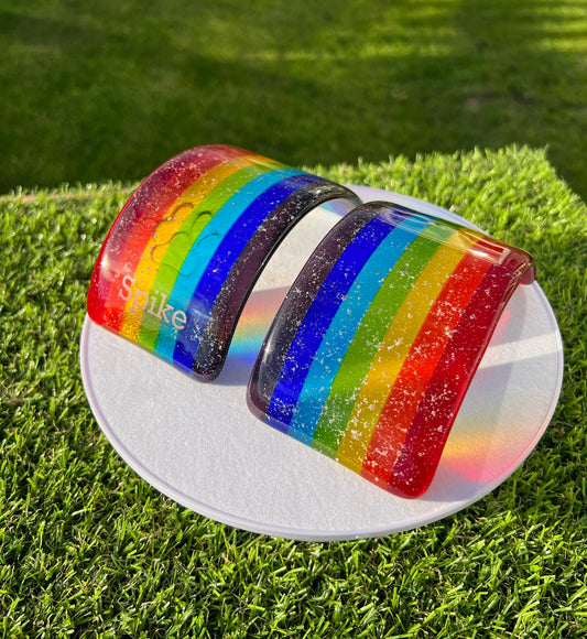 11b. Ashes in Glass Personalised Glass Rainbow Bridge Human or Pet Memorial - with Ashes/Name