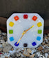 6. Rainbow Clock - Fused Glass