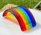 1. Pet Memorial Glass Rainbow Bridge, Personalised - 2nd Name & Paw, Gift Box and Gift Card Free