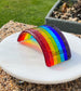 10. Ashes in Glass Personalised Pet Memorial Glass Rainbow Bridge - Ashes/Name/Paw.