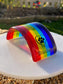 11a. Pet Memorial Rainbow Bridge - Personalised with Name/Paw/Heart /2 Small Paws- Dispatch within 3 Days