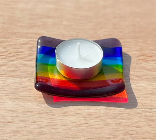 9a. Rainbow Tea Light Holder with Tea light