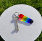 5. Fused Glass Rainbow Keyring